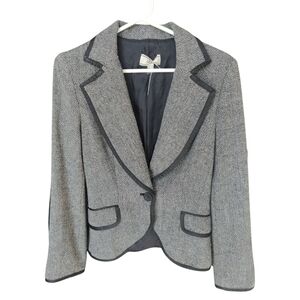 Women's Gray Blazer with Black Trim